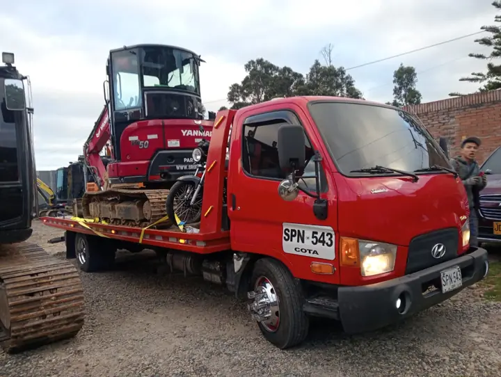 Transporte de miniexcavadora